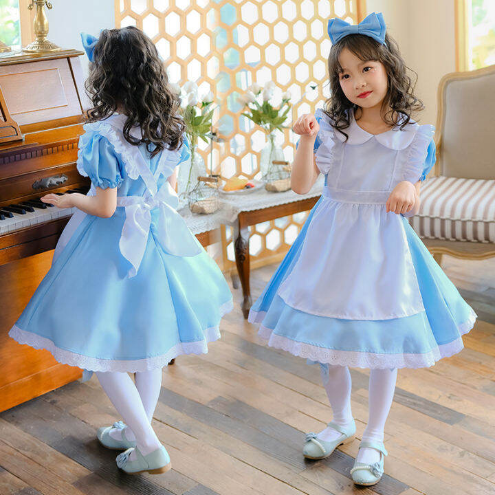 alice-in-wonderland-ชุดแม่บ้าน-lolita-cosplay-ชุดคอสเพลย์แม่บ้านเด็ก