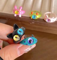 Combination Big Eyes Boy Cartoon Girlfriends Couple Jewelry