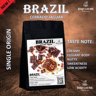 Roast.Lab.BKK เมล็ดกาแฟคั่ว Brazil Cerrado Jaguar Pulped Natural process