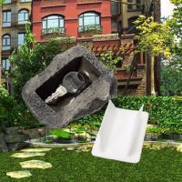 Outdoor Spare Garden Key Box Rock Hidden Hide In Stone Security Safe Storage Hiding containers