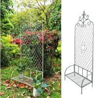 American-StyleGarden outdoor plant rose flower stand ชั้นวางกระถางต้นไม้เหล็กดัดสไตล์วินเทจ