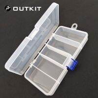 OUTKIT กล่องอเนกประสงค์ตกปลาพลาสติกแบบใสมองเห็นได้5ช่องเหยื่อล่อปลากล่องกล่องเก็บของเครื่องมือปลา17.7*93ซม.