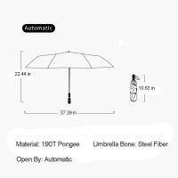 【 Cw】น้ำหยดร่มผู้ชายฝนผู้หญิงสามพับอัตโนมัติซันนี่ฝนร่ม Indproof กันน้ำป้องกัน Rebound UV Parasolhot