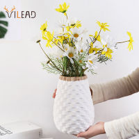 VILEAD Ceramic Vase Modern White Large Hydroponic Plant Pot Home Decor Flower Arrangement Art Living Room Table Decoration Salon