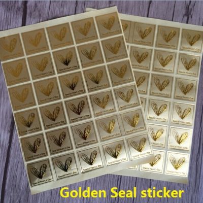1200PCS/Lot New Product Golden  Special Heart Day  Design Thanks Series Seal Sticker Creative DIY Note Gift Labels Stickers Labels