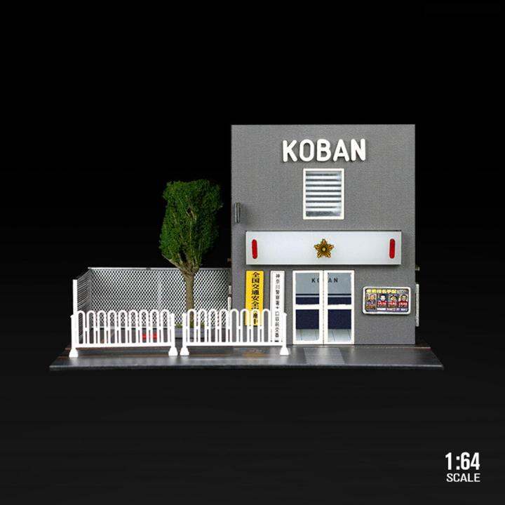 ชุดไดออรามาชุดโมเดล-koban-1-64ชุดชั้นวางรถ-diecast-diy-สำหรับบ้านตุ๊กตาอุปกรณ์เสริมยานพาหนะการจัดวางรถไฟแบบจำลองการจัดเก็บแบบจำลอง