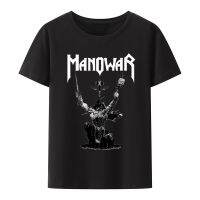 ใหม่ Manowar เสื้อยืดผู้ชายฤดูร้อนแฟชั่นหลวมระบายอากาศเสื้อลำลองผู้ชายแขนยาวยูนิเซ็กซ์ฮิปฮอปลำลองเสื้อยืดกราฟิก Camisetas