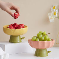 Creative Flower Shape Decorative Ceramic Fruit Bowl Nordic Home Decor Storage Bowl Plates Mug Ceramic Storage Box Irregular Bowl