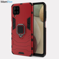 Tough Hybrid Armor Cover For Samsung Galaxy A12 M12 Case With Magnetic Finger Ring Socket Stand Protective Phone Cases Fundas