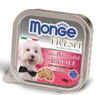 Monge Fresh มอนเจ้ อาหารเปียกสุนัข รสหมูย่าง (100 กรัม)