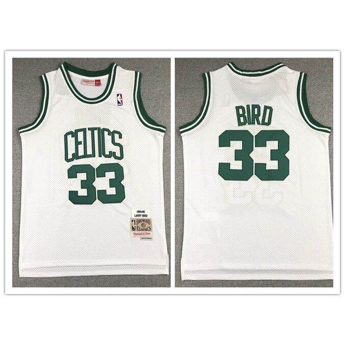 เสื้อกีฬาแขนสั้น-ลายทีม-boston-celtics-no-7-สไตล์-33-bird-2020-โลโก้บาสเก็ตบอล-สีขาว-สไตล์เรโทร