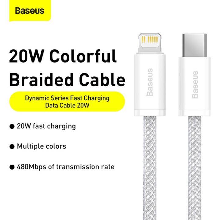 baseus-20-w-pd-สายเคเบิล-usb-c-สําหรับ-iphone13-promax-สายชาร์จ-usb-c-สําหรับ-iphone-12-mini-promax-data-usb-type-c-cable