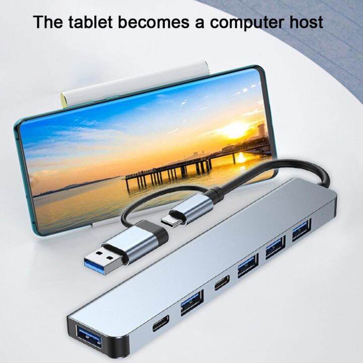 usb-c-hub-7-port-usb-splitter-stasiun-dok-usb-3-0-hub-tipe-c-ke-usb-otg-dengan-pd-sd-tf-untuk-xiaomi-macbook-pro