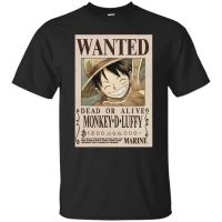 New Men T-Shirt Fashion Hot Sale One Piece Anime Monkey D Luffys Wanted Poster Tee Sleeve Tshirt Black Navy Classic Custom Design Tee tops 2JTC