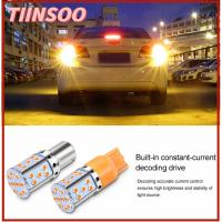 TIINSOO 35SMD T20 7440 3030 BA15S P21W หลอดไฟเลี้ยว ไฟเบรกหยุด Canbus ฟรี ไฟ LED รถ