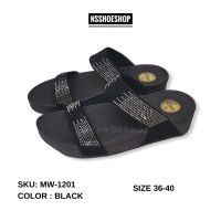 รองเท้าแฟชั่นผู้หญิง แบบสวม สไตล์ FlipFlop Classic หน้าเพชร Flip Flop MW-1201