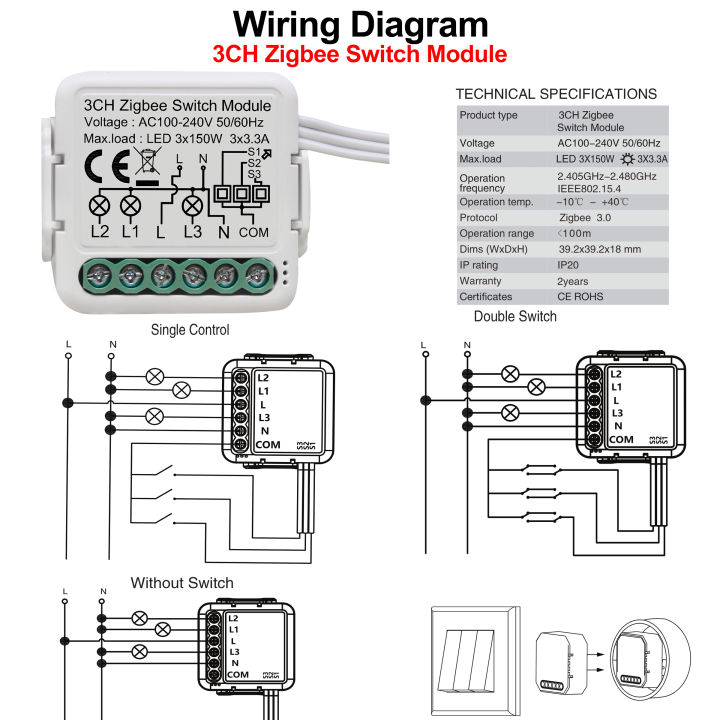 girier-tuya-zigbee-3-0โมดูลสวิตช์ไฟ-smart-diy-breaker-1-2-3-4-gang-รองรับการควบคุม2ทาง-ทำงานร่วมกับ-alexa-home