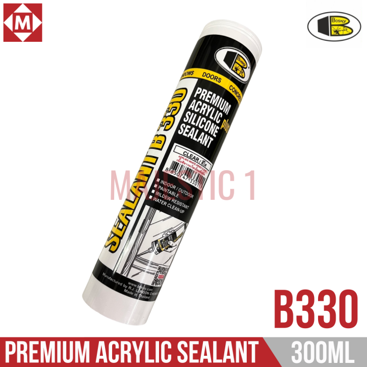 Bosny Premium Acrylic Silicone Sealant B-330(CLEAR) | Lazada PH