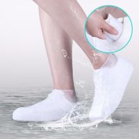 Vintage Rubber Boots Reusable Latex Waterproof Rain Shoes Cover Non-Slip Silicone Overshoes Boot Covers Unisex Shoes Accessories Rain Boots