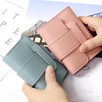 COD KKW MALL Women Trifold Large Capacity Cute Elegant PU Leather Small Short Wallet Card Holder Purse Pouch Coin Wallet