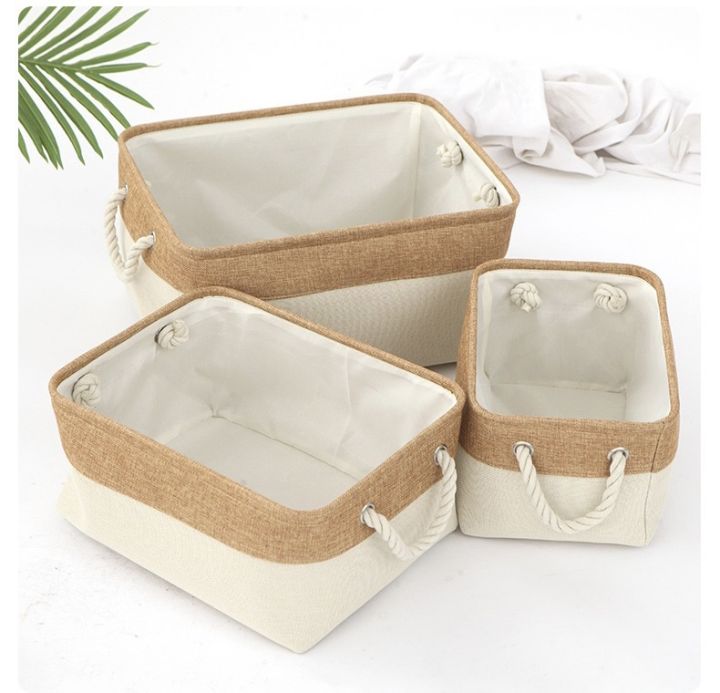 Thick Laundry Linen Foldable Storage Basket Clothes Toy Storage ...