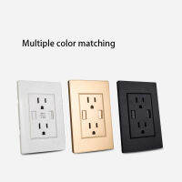 15A 118 Type Household Socket With USB Multicolor U.S Wall Socket PC Material Power Strip