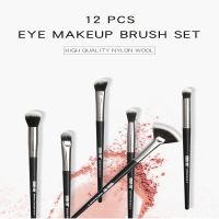 【cw】 12Pcs Makeup Brushes Set Soft Eyeliner Foundation Concealer Blush Blending Cosmetics !