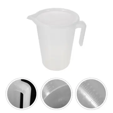 HOMEMAXS Plastic Large Measuring Cup Water Drinks Household Kitchen Liquid  Container with Handle (Transparent) 