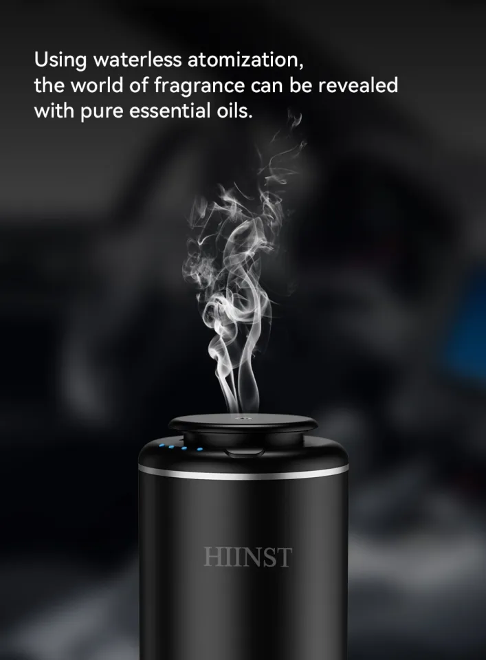 HIINST Luxury USB Rechargeable Aromatherapy Scent Car Air Freshener Machine  Waterless Essential Oil Car Aroma Diffuser Product
