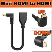 สายแปลง Mini HDMI to HDMI Mini HDTV Male to HDTV Female Cable Adapter Angle 90 Degree HD Extension Converter for Tablet PC Camera