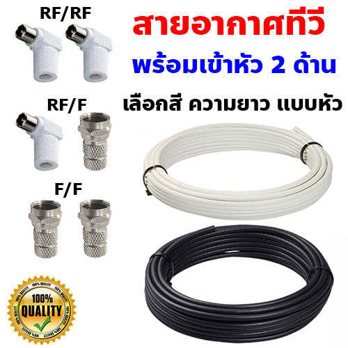 เข้าหัว-2-ด้าน-สายอากาศทีวี-สายrg6-สายสัญญาณทีวี-สายจานดาวเทียม-สายเคเบิ้ลทีวี-สายทีวี-tv-cable-สายเสียบหลังทีวี-สายต่อกล่องรับสัญญาณ