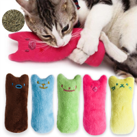 Cute Cat Toys Funny Interactive Plush Mini Teeth Grinding Catnip Toy Kitten Chewing Squeaky Pet Supplies Claws Thumb Bite Mint Toys