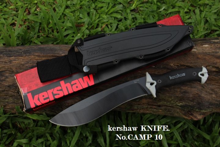 มีดเดินป่าkershaw-รุ่น-camp-10-รหัส-1077-ใบยาว-10-full-tank-ใบมีดเหล็ก-65mn-powdercoat-พร้อมซอง-kydex