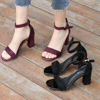 CODddngkw3 Shoesking Open Toe One-Word Buckle Strap High Heels