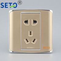 86 Type Five Hole Electric Power Socket 10A 250V Wall Plate Keystone Faceplate