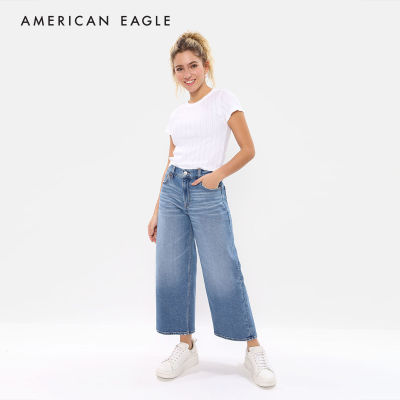 American Eagle Stretch 90s Wide Leg Crop Jean กางเกง ยีนส์ ผู้หญิง ไวด์เลก ครอป (WWI 043-4570-936)
