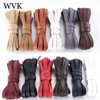 1Pair Shoelaces 0.6CM Waxed Cotton Width Flat Waterproof Shoe laces Unisex Boots Casual Sneakers Shoelace Leather Laces Shoes