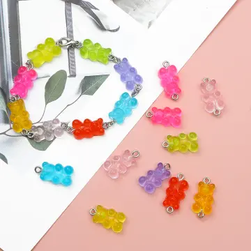 Fake Candy Gummy Bear Beads for Jewelry Making, Gummy Bear Charms for  Earrings, Bear Beads for Necklace, Resin Gummy Bears, Animal Beads