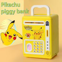 ZZOOI Action Figures Pokemon Pikachu Electronic Piggy Bank Atm Password Smart Money Box Music Cash Saving Box Action Figure Kids Toy Christmas Gifts Action Figures