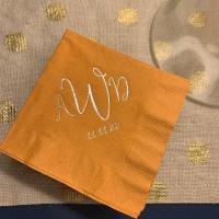 Custom Wedding Decor Anniversary Party Gifts Couples Names Beverage Paper Napkins