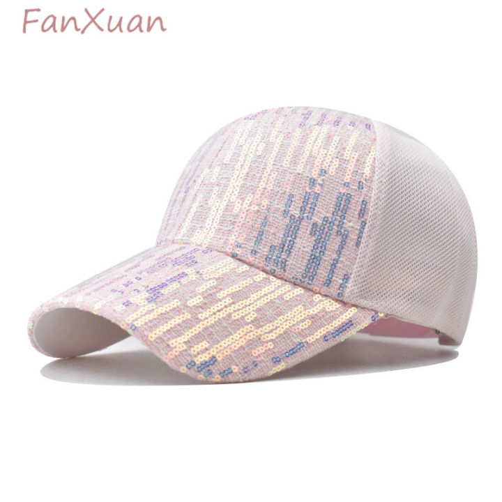 หมวกฤดูร้อนสำหรับผู้หญิง2023ตาข่ายหมวกเบสบอลผู้หญิงอาทิตย์หมวกเงา-g-litter-ออกแบบหมวกฤดูร้อน