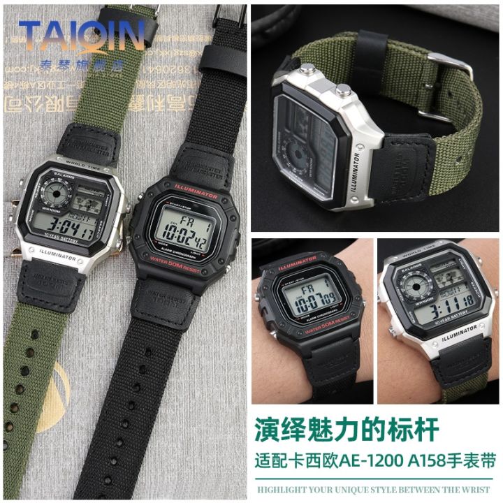 suitable-for-casio-3299-small-square-ae-1200-1300-w-216h-a158-f91w-nylon-watch-strap
