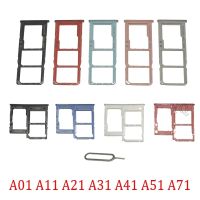 Sim Card Tray Slot For Samsung A01 A11 A31 A41 A51 A71 4G Original Phone SIM Micro SD Card Adapter Chip Drawer Holder Pin