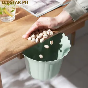 Flower Shape Kitchen Hanging Trash Can Desktop Clutter Collection Basket  Cabinet Wall Mounted Garbage Bin Container Household