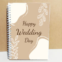 สมุดเซ็นอวยพรHappy wedding day ขนาดA5(15x21cm)