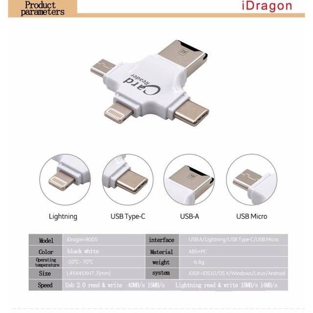 idragon-r006-card-reader-smart-otg-4-in-1-ใช้งานง่าย-พกพาสะดวก-ขนาดเล็ก-กระทัดรัด