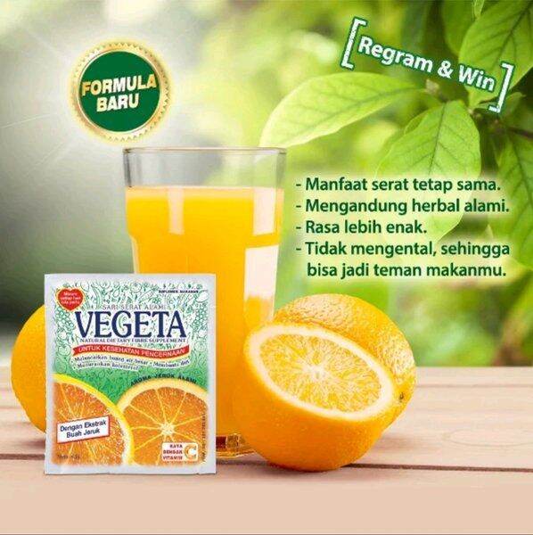 Vegeta Herbal Sachet Rasa Jeruk Vegeta Serat Alami Melancarkan Buang