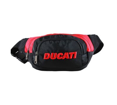 DUCATI กระเป๋าคาดเอวลิขสิทธิ์แท้ดูคาติ สีดำ ขนาด 33x15x6 cm.DCT49 172