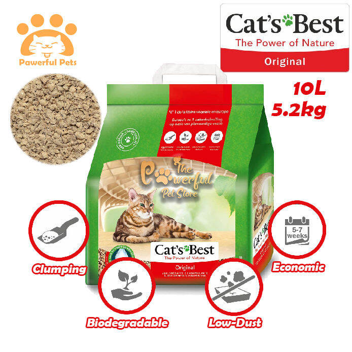 Cat's Best Oko Plus Original Cat Litter Natural Fibre Fiber Wood