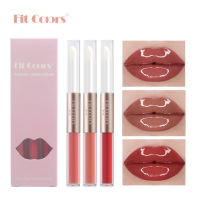 FIT COLORS Double-Ended Lip Gloss Layered Non-Stick Cup ลิปสติกลิปกลอสให้ความชุ่มชื้น